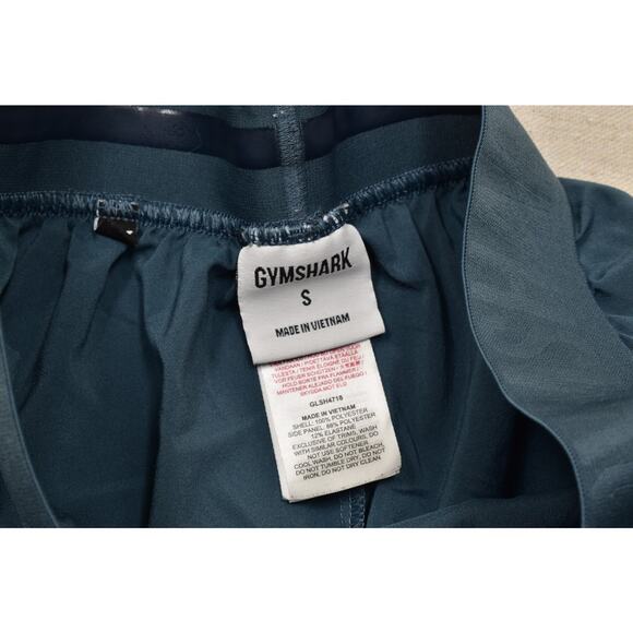 Gymshark Shorts Women's Blue Running Logo Woven Gym Size S Athletic Polyester - Picture 7 of 8